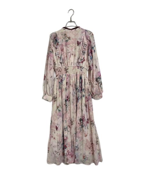 JILL BY JILLSTUART（ジル バイ ジルスチュアート）JILL BY JILLSTUART (ジル バイ ジルスチュアート) ビッグシアーフラワープリントワンピース ピンク サイズ:FREEの古着・服飾アイテム