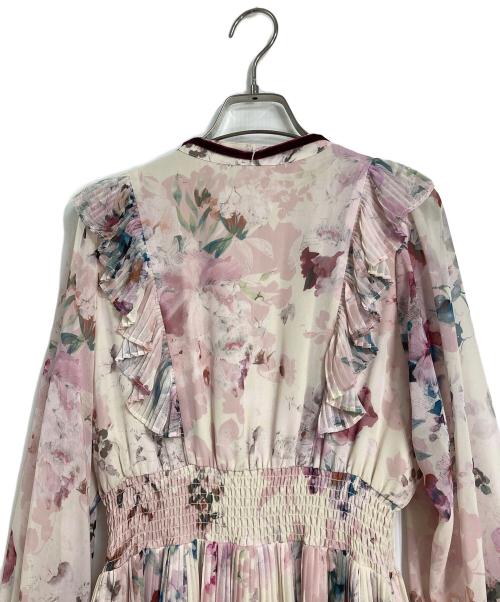 JILL BY JILLSTUART（ジル バイ ジルスチュアート）JILL BY JILLSTUART (ジル バイ ジルスチュアート) ビッグシアーフラワープリントワンピース ピンク サイズ:FREEの古着・服飾アイテム