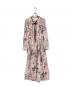 JILL BY JILLSTUART（ジル バイ ジルスチュアート）の古着「ビッグシアーフラワープリントワンピース」｜ピンク