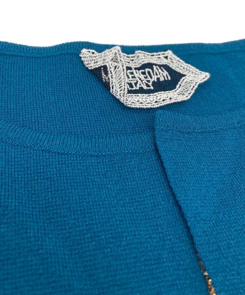 MARLENEDAM（マーレンダム）MARLENEDAM (マーレンダム) ビジューカーディガン グリーン サイズ:40の古着・服飾アイテム