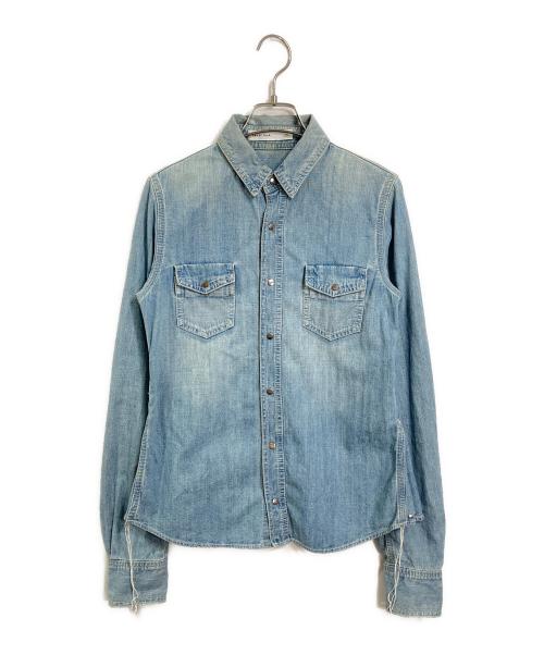 sacai luck（サカイラック）sacai luck (サカイラック) バックフレアウエスタンデニムシャツ　コットンシャツ　日本製 インディゴ サイズ:2の古着・服飾アイテム