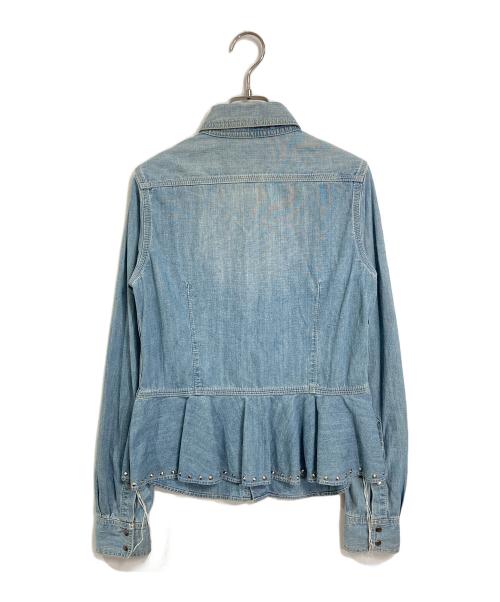 sacai luck（サカイラック）sacai luck (サカイラック) バックフレアウエスタンデニムシャツ　コットンシャツ　日本製 インディゴ サイズ:2の古着・服飾アイテム