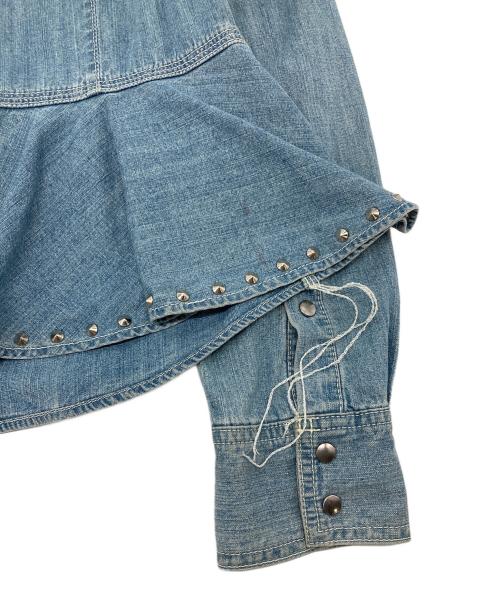sacai luck（サカイラック）sacai luck (サカイラック) バックフレアウエスタンデニムシャツ　コットンシャツ　日本製 インディゴ サイズ:2の古着・服飾アイテム