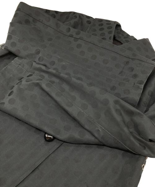 MACKINTOSH（マッキントッシュ）MACKINTOSH (マッキントッシュ) ゴム引きドットコート　水玉　シルク混 グレー サイズ:34の古着・服飾アイテム