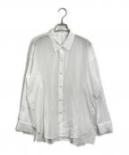 Nobleノーブル）の古着「シルキーコットンニュアンスカラーシャツ」｜ホワイト
