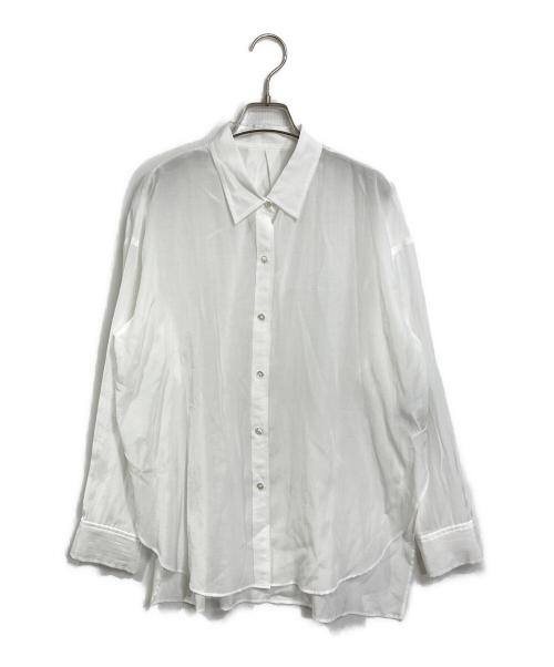 Noble（ノーブル）Noble (ノーブル) シルキーコットンニュアンスカラーシャツ ホワイト サイズ:FREEの古着・服飾アイテム