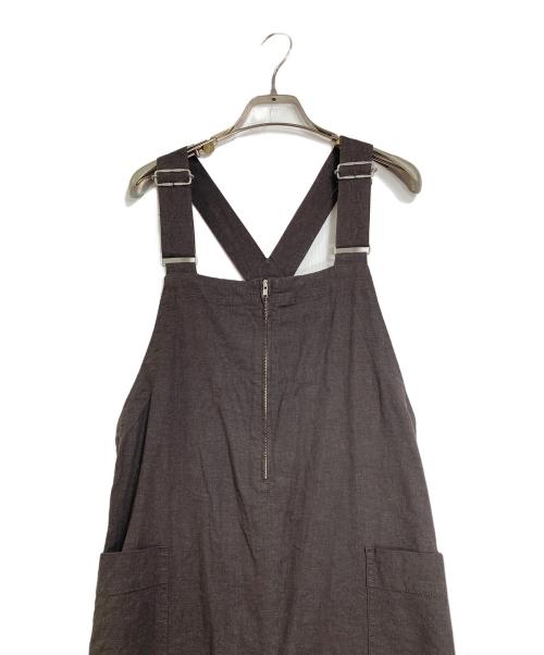 SLOBE IENA（スローブ イエナ）SLOBE IENA (スローブ イエナ) アイラインジャンパースカート ブラウン サイズ:FREEの古着・服飾アイテム