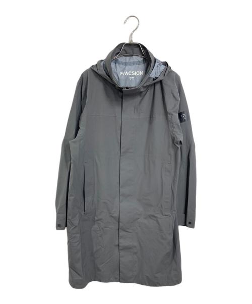 F/ACSION（ファクション）F/ACSION (ファクション) スタイリッシュレインコート/ナイロンコート グレー サイズ:Mの古着・服飾アイテム