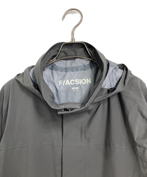 F/ACSION（ファクション）F/ACSION (ファクション) スタイリッシュレインコート/ナイロンコート グレー サイズ:Mの古着・服飾アイテム