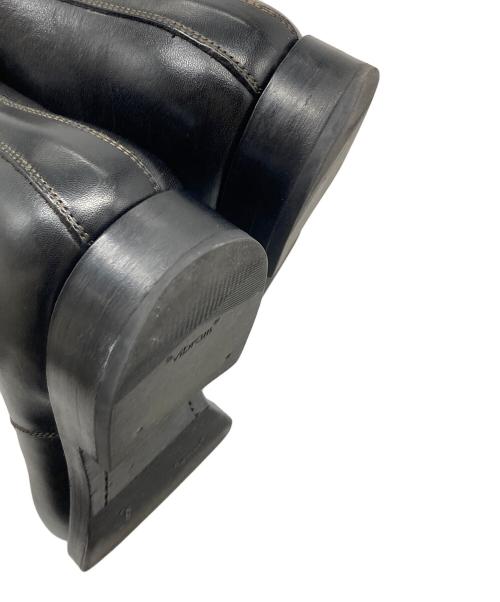 MOTO（モト）MOTO (モト) 2802 プレーントゥオックスフォードブーツ　ショートブーツ　日本製 ブラックの古着・服飾アイテム