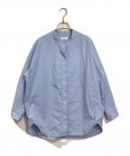 SHIPS anyシップスエニィ）の古着「REPREVE バンド カラー シャツ　26SS」｜ブルー
