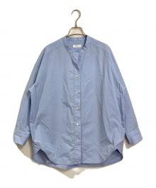 SHIPS any（シップスエニィ）の古着「REPREVE バンド カラー シャツ　26SS」｜ブルー