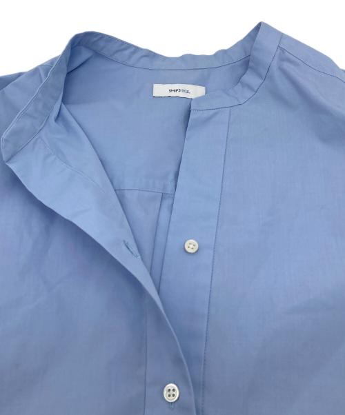 SHIPS any（シップスエニィ）SHIPS any (シップスエニィ) REPREVE バンド カラー シャツ　26SS ブルー サイズ:38の古着・服飾アイテム