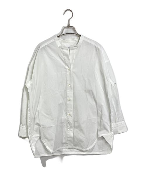 SHIPS any（シップスエニィ）SHIPS any (シップスエニィ) REPREVE バンド カラー シャツ ホワイト サイズ:36の古着・服飾アイテム