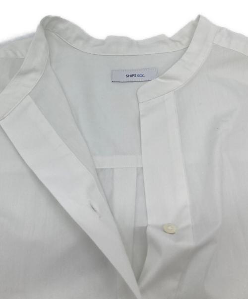 SHIPS any（シップスエニィ）SHIPS any (シップスエニィ) REPREVE バンド カラー シャツ ホワイト サイズ:36の古着・服飾アイテム