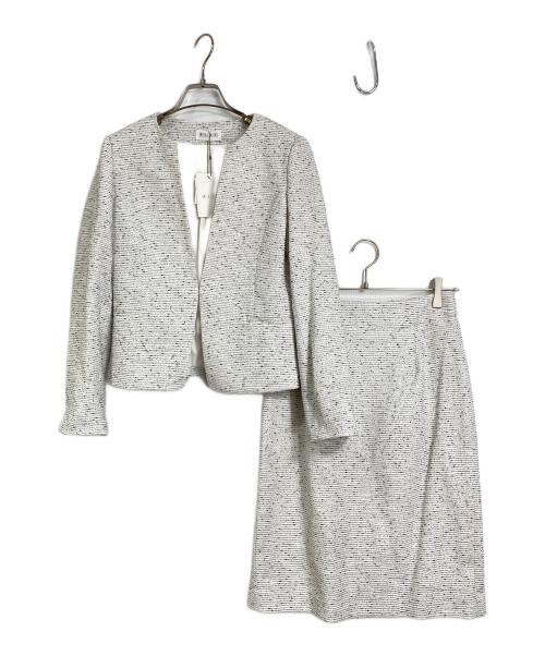 PLST（プラステ）PLST (プラステ) ツイードジャケットセットアップ ホワイト サイズ:XS 未使用品の古着・服飾アイテム