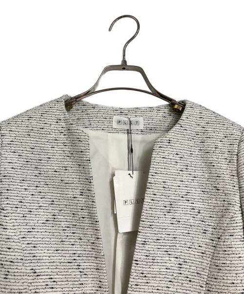 PLST（プラステ）PLST (プラステ) ツイードジャケットセットアップ ホワイト サイズ:XS 未使用品の古着・服飾アイテム