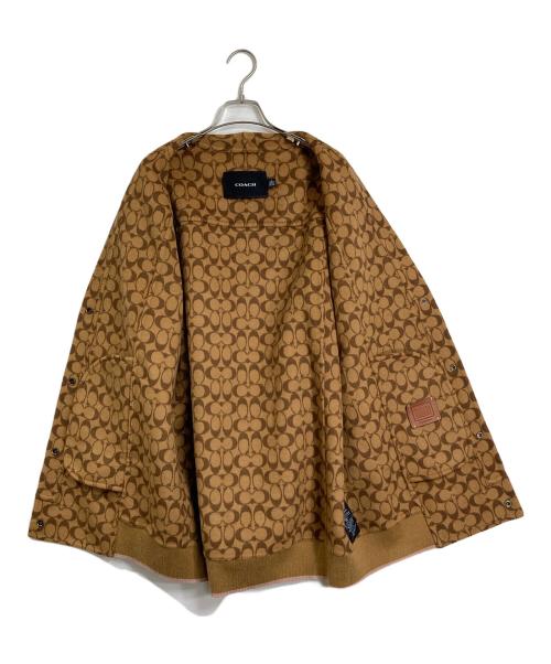 COACH（コーチ）COACH (コーチ) シグネチャー裏地ロゴボタンコート キャメル サイズ:Sの古着・服飾アイテム