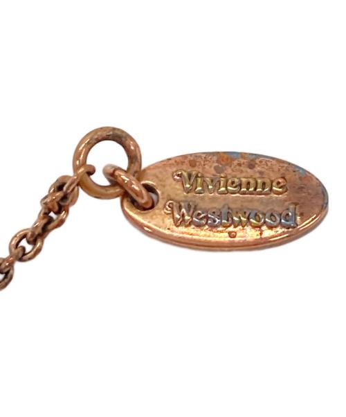 Vivienne Westwood（ヴィヴィアンウエストウッド）Vivienne Westwood (ヴィヴィアンウエストウッド) オーブモチーフネックレス　ピンクゴールド ピンクベージュ サイズ:実寸参照の古着・服飾アイテム