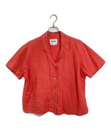 FLAX（フラックス）の古着「【古着】リネンシャツ　麻シャツ」｜レッド