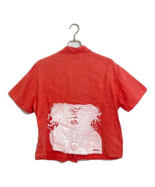 FLAX（フラックス）FLAX (フラックス) 【古着】リネンシャツ　麻シャツ レッド サイズ:Lの古着・服飾アイテム