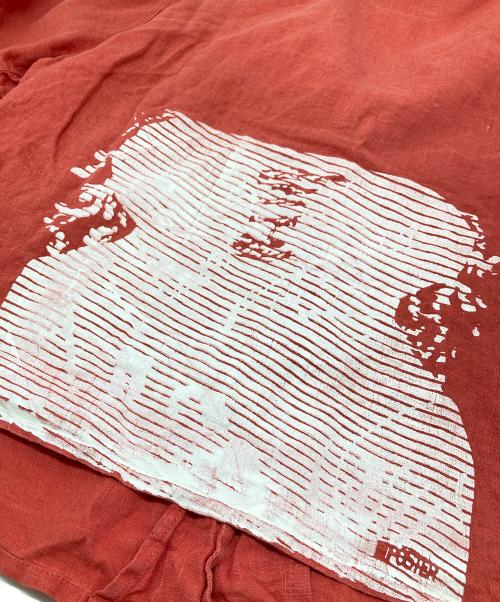 FLAX（フラックス）FLAX (フラックス) 【古着】リネンシャツ　麻シャツ レッド サイズ:Lの古着・服飾アイテム