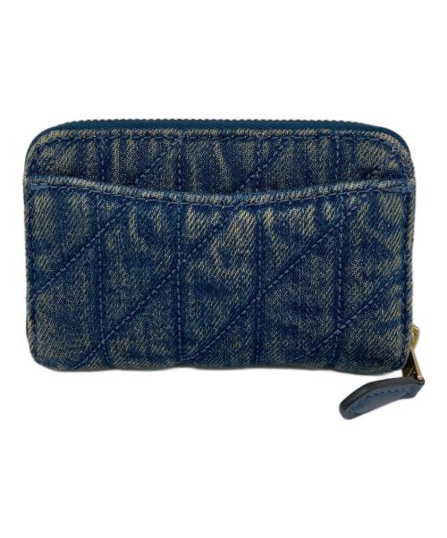 COACH（コーチ）COACH (コーチ) エッセンシャル スモール ジップ アラウンド カード ケース・ラブド デニム・キルティング インディゴ サイズ:実寸参照の古着・服飾アイテム
