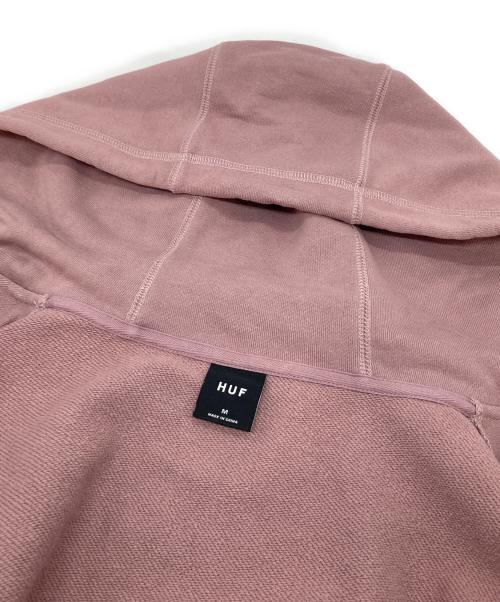 HUF（ハフ）HUF (ハフ) CLASSIC FLEECE FULL ZIP HOODIE ピンク サイズ:Mの古着・服飾アイテム