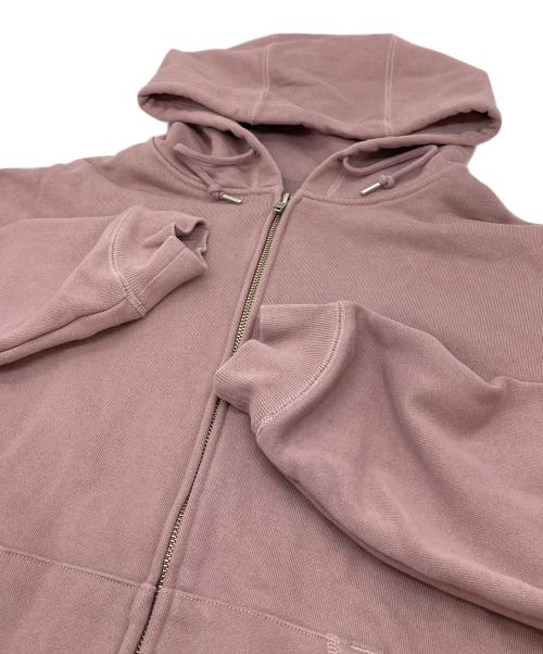 HUF（ハフ）HUF (ハフ) CLASSIC FLEECE FULL ZIP HOODIE ピンク サイズ:Mの古着・服飾アイテム