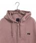 HUF (ハフ) CLASSIC FLEECE FULL ZIP HOODIE ピンク サイズ:M：8000円