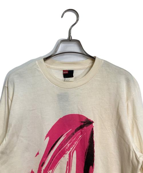 DIESEL（ディーゼル）DIESEL (ディーゼル) プリントカットソー　イタリア製 ベージュ サイズ:L 未使用品の古着・服飾アイテム