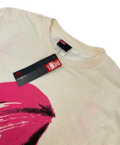 DIESEL（ディーゼル）DIESEL (ディーゼル) プリントカットソー　イタリア製 ベージュ サイズ:L 未使用品の古着・服飾アイテム