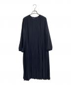 23区ニジュウサンク）の古着「クリスタルアムンゼン プリーツワンピース」｜ネイビー
