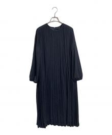 23区（ニジュウサンク）の古着「クリスタルアムンゼン プリーツワンピース」｜ネイビー