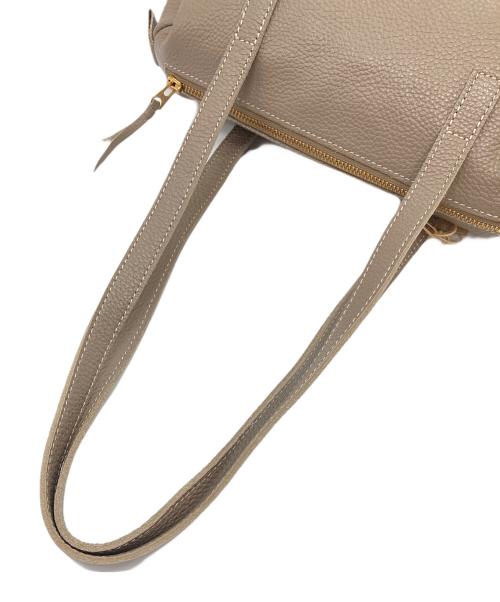 MARINEDAY（マリンディ）MARINEDAY (マリンディ) シュリンクレザーボストンバッグ　 グレージュ サイズ:実寸参照の古着・服飾アイテム