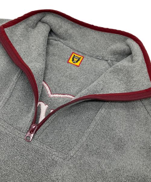 HUMAN MADE（ヒューマンメイド）HUMAN MADE (ヒューマンメイド) フリース ハーフジップ プルオーバー グレー サイズ:Lの古着・服飾アイテム