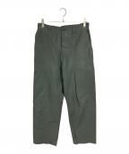 MHLエムエイチエル）の古着「LIGHTWEIGHT COTTON NYLON TWILL TROUSERS」｜グリーン