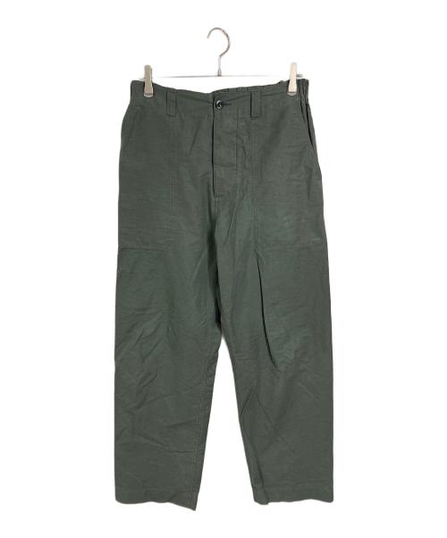 MHL（エムエイチエル）MHL (エムエイチエル) LIGHTWEIGHT COTTON NYLON TWILL TROUSERS グリーン サイズ:Mの古着・服飾アイテム