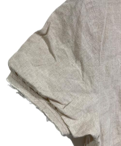tricot COMME des GARCONS（トリココムデギャルソン）tricot COMME des GARCONS (トリココムデギャルソン) ビジューリネンブラウス　日本製 ベージュ サイズ:Mの古着・服飾アイテム