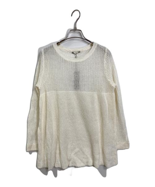 theory luxe（セオリーリュクス）theory luxe (セオリーリュクス) リネンニット　長袖ニット　 ホワイト サイズ:38の古着・服飾アイテム