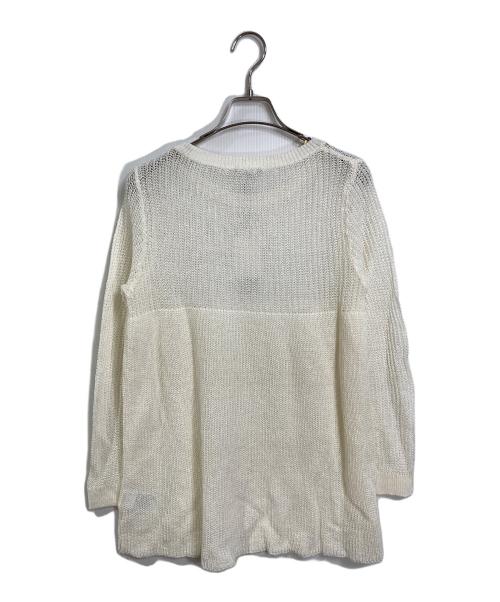 theory luxe（セオリーリュクス）theory luxe (セオリーリュクス) リネンニット　長袖ニット　 ホワイト サイズ:38の古着・服飾アイテム