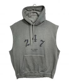 REPRESENT（リプレゼント）の古着「ノースリーブパーカー　フーディ」｜グレー
