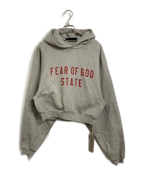 FOG ESSENTIALS（フィアオブゴッド エッセンシャル）FOG ESSENTIALS (フィアオブゴッド エッセンシャル) CROPPED HOODIE フーディ グレー サイズ:XXSの古着・服飾アイテム