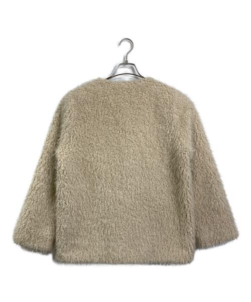 HER LIP TO（ハーリップトゥ）HER LIP TO (ハーリップトゥ) ROYAL FAUX FUR COAT　ロイヤルフェイクファーコート　アウター ベージュ サイズ:Mの古着・服飾アイテム