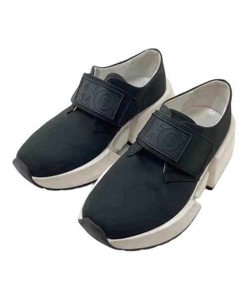 MM6 Maison Margiela（エムエムシックスメゾンマルジェラ）MM6 Maison Margiela (エムエムシックスメゾンマルジェラ) ベルクロチャンキーソールスニーカー　厚底スニーカー　イタリア製 ブラック サイズ:36の古着・服飾アイテム