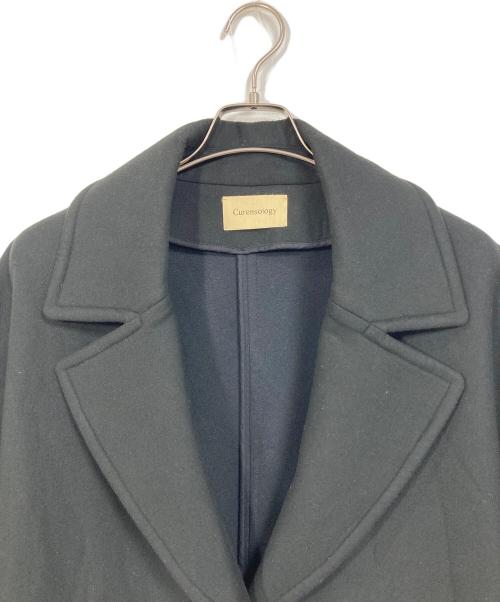 Curensology（カレンソロジー）Curensology (カレンソロジー) チェスターコート　ロングコート　アウター ブラック サイズ:FREEの古着・服飾アイテム