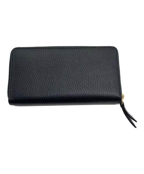GUCCI（グッチ）GUCCI (グッチ) ダブルGG ジップアラウンド ウォレット　長財布 ブラック サイズ:実寸参照の古着・服飾アイテム