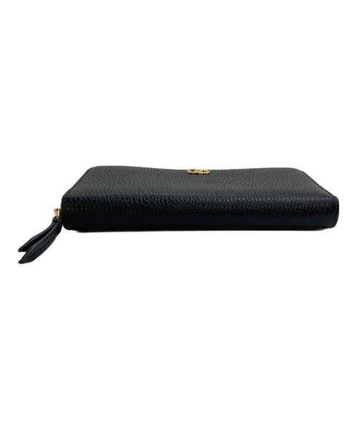 GUCCI（グッチ）GUCCI (グッチ) ダブルGG ジップアラウンド ウォレット　長財布 ブラック サイズ:実寸参照の古着・服飾アイテム