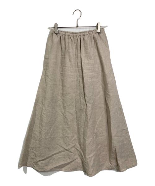 UNITED ARROWS（ユナイテッドアローズ）UNITED ARROWS (ユナイテッドアローズ) リネン フレア マキシスカート アイボリー サイズ:38の古着・服飾アイテム