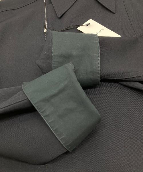 JIL SANDER（ジルサンダー）JIL SANDER (ジルサンダー) シャツジャケット　ストレートボクシー カットブルゾン　ウールジャケット　ギャバジン生地　22AW ネイビー サイズ:40（実寸参照）の古着・服飾アイテム